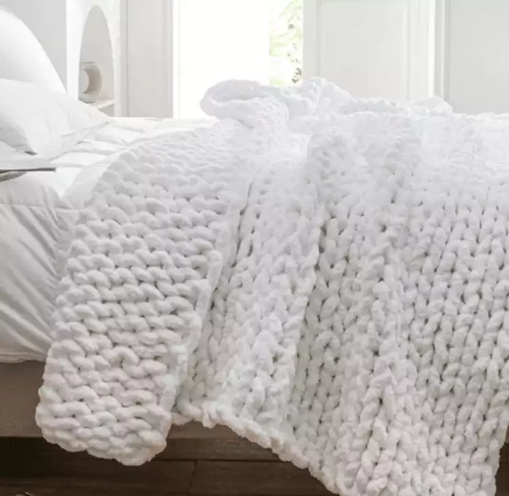 Chenille Chunky Knit Throw